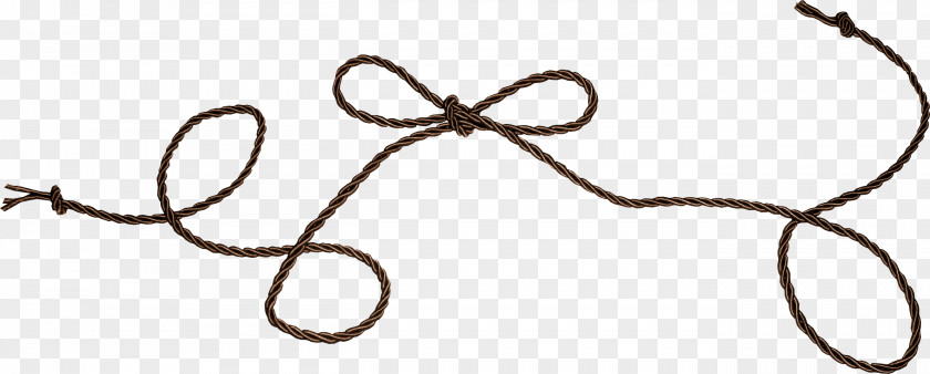 Brown Bow Rope Shoelace Knot Ribbon PNG