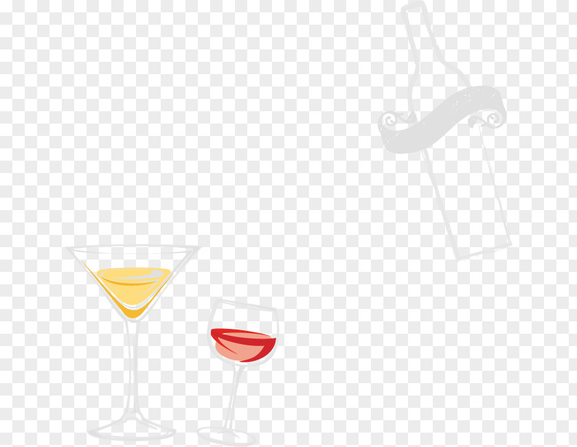 Vector Hand-painted Wine Glasses Cocktail Garnish Martini Glass Champagne PNG