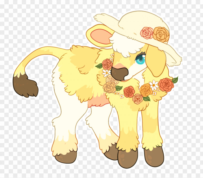 Yellow Paintbrush Lion Horse Cat Clip Art PNG