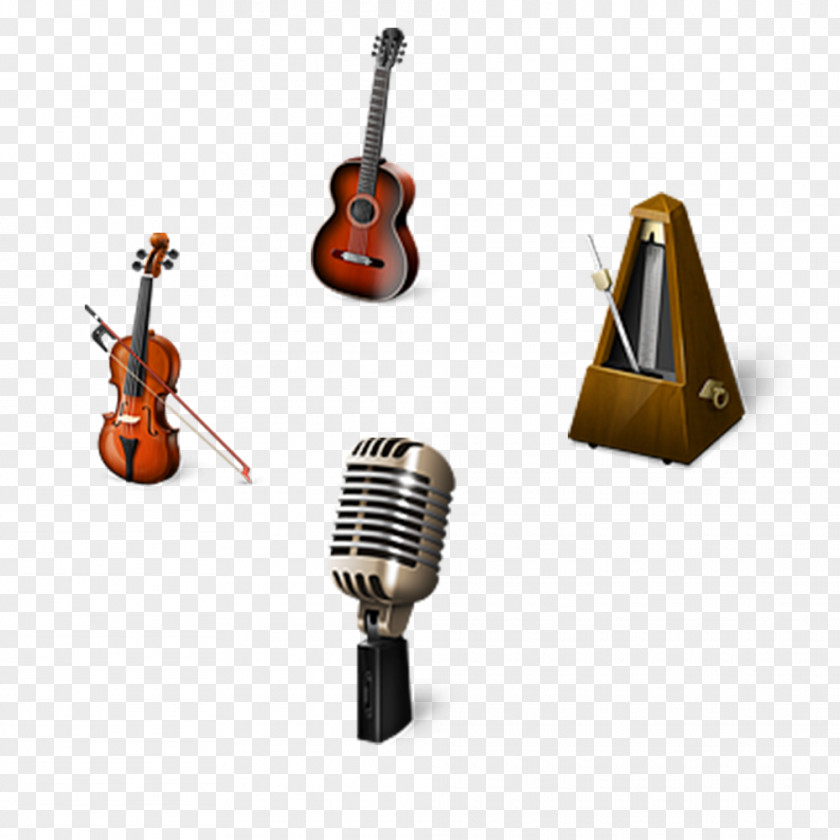 Classical Instruments,microphone Ukulele Acoustic Guitar Clef Icon PNG