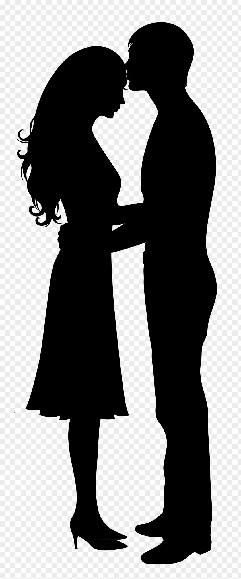 Couple Silhouette Figures PNG