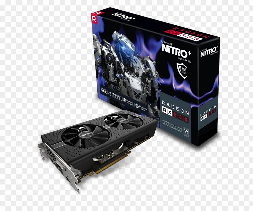 Graphics Cards & Video Adapters AMD Radeon RX 580 Sapphire Technology 500 Series PNG