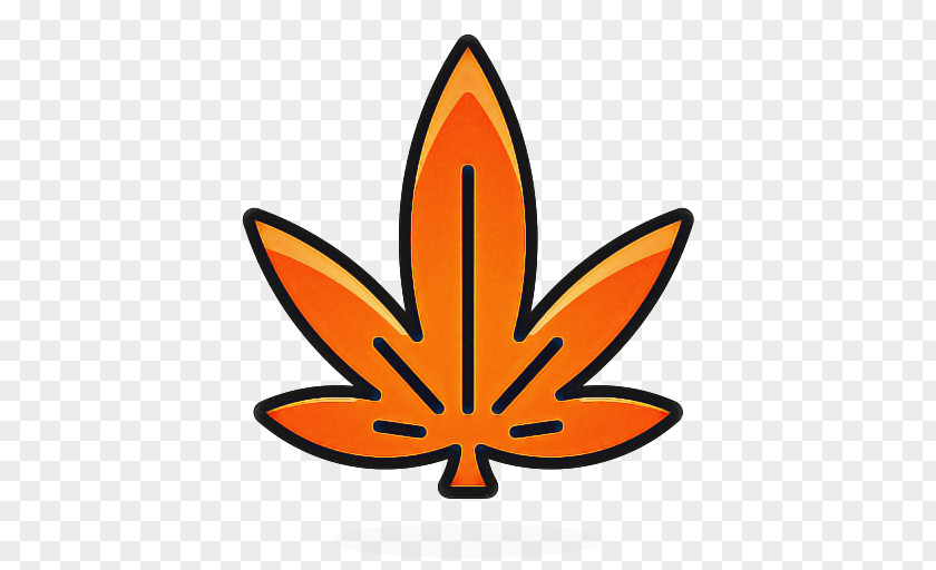 Plant Orange Cannabis Leaf Background PNG