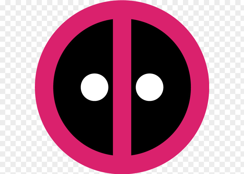 Deadpool Symbol Logo Mouth Pink M Font PNG