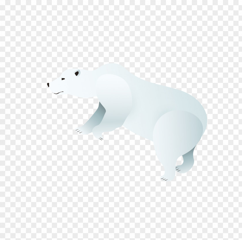 Hand-painted Polar Bear Line Angle Point Text Illustration PNG