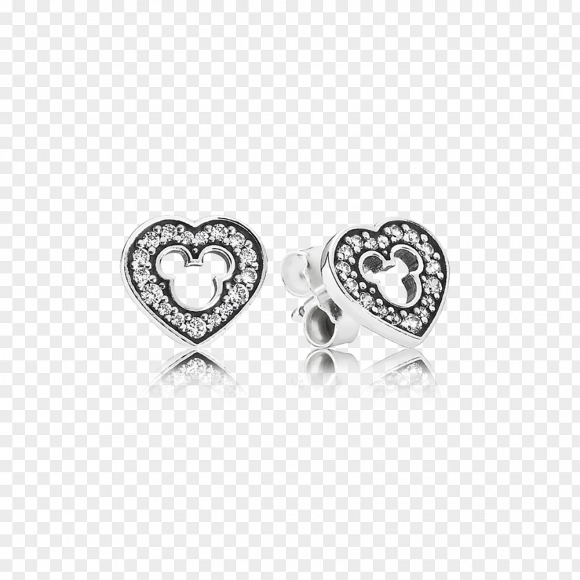 Mickey Mouse Earring Minnie Pandora Cubic Zirconia PNG