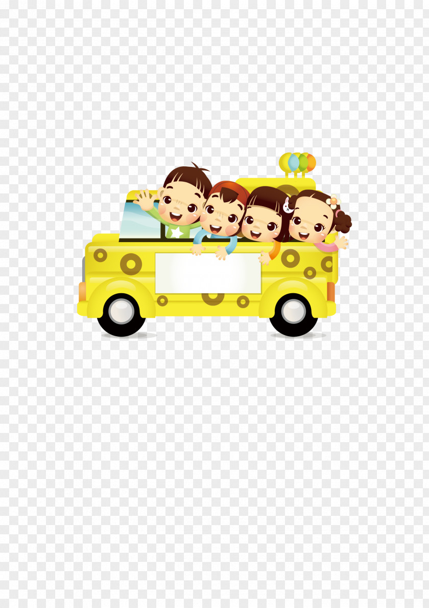 School Bus,student,By Car Bus Cartoon Download PNG