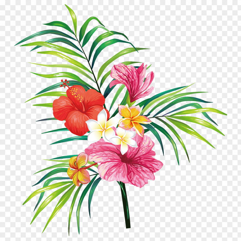A Bunch Of Flowers Vector PNG