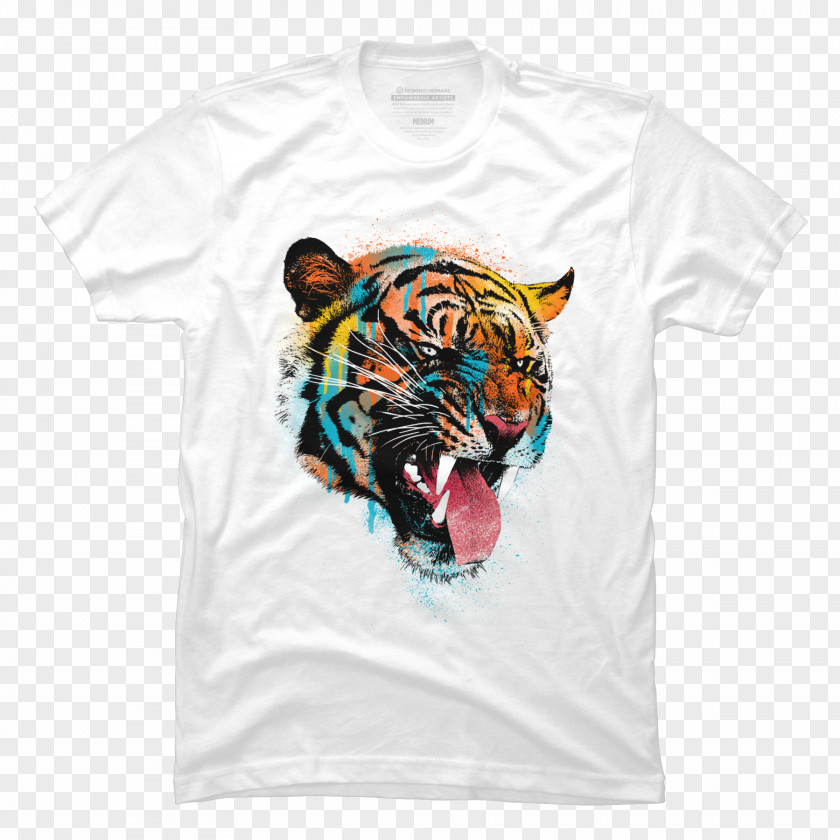 Ferocious Tiger Head T-shirt Clothing Art Hoodie Redbubble PNG