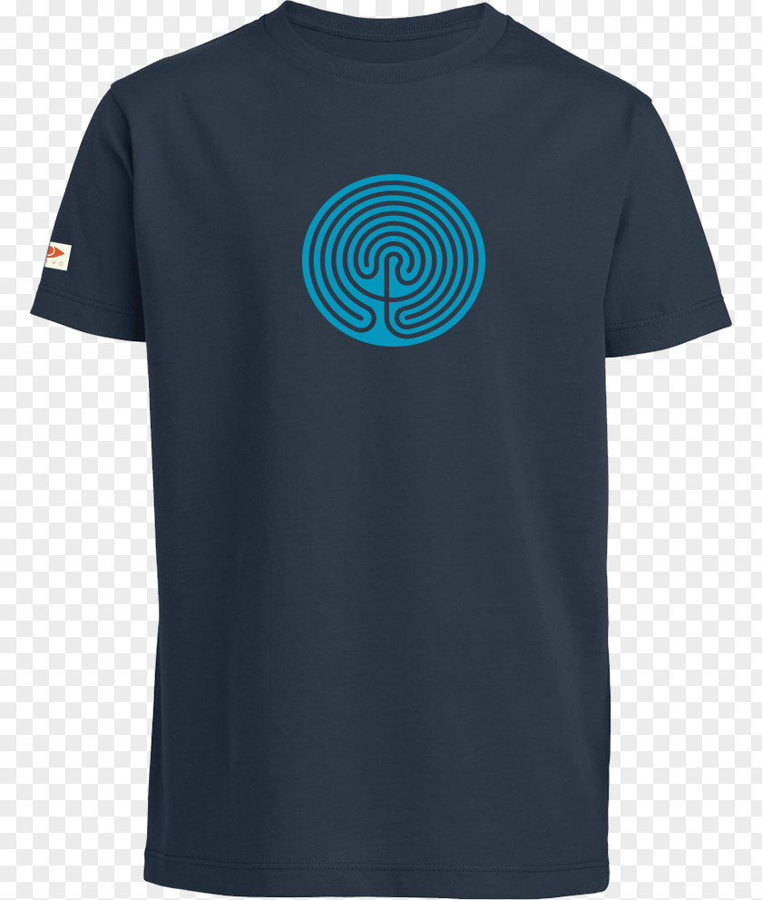 T-shirt Cotton Sleeve Blue Modaali PNG