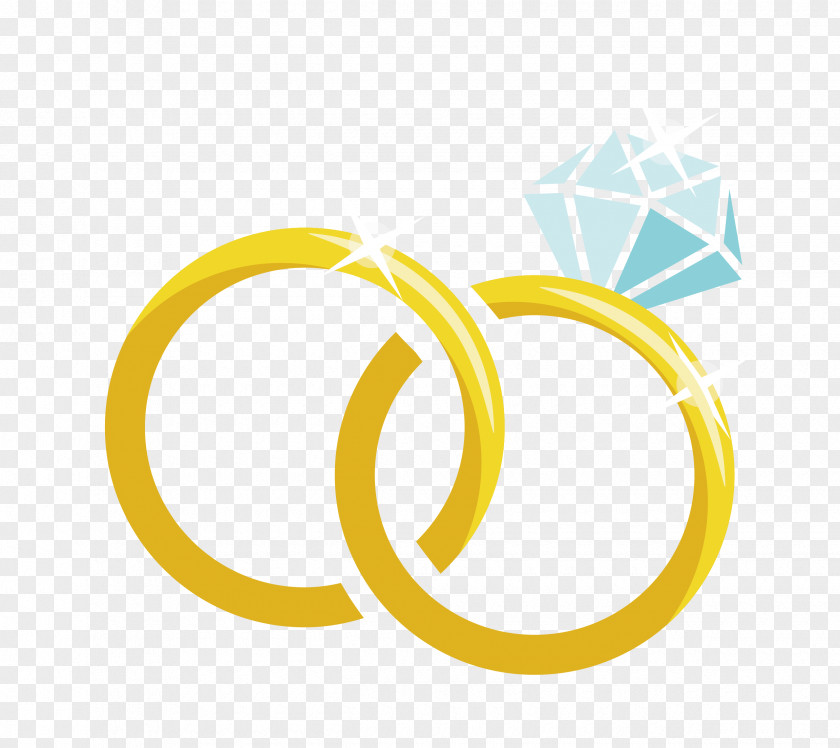 Cartoon Vector Material Diamond Wedding Ring Marriage PNG