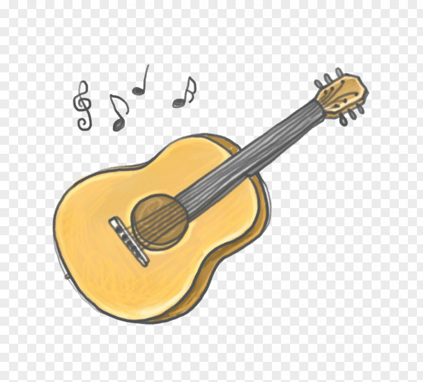 Cartoon Violin Acoustic Guitar Ukulele Cuatro Cavaquinho Tiple PNG