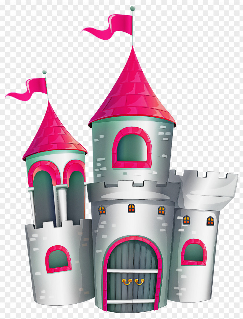 Pink Castle Playset Tower Toy PNG