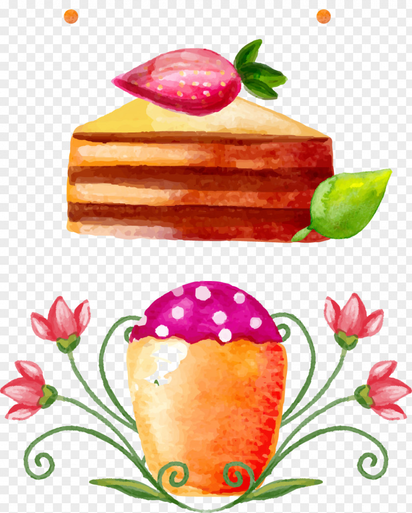 Strawberry Cheese Cupcakes Flowers Torte Cupcake Cuban Pastry PNG