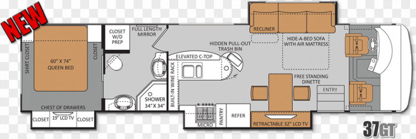 Classroom Interior Floor Plan Campervans Thor Motor Coach Industries Fleetwood Enterprises PNG