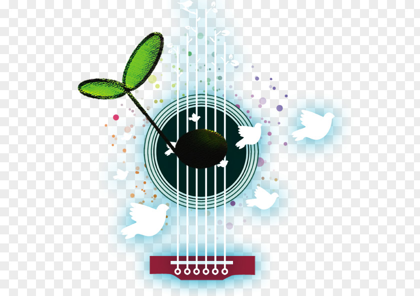 Guitar Song Art Poster PNG