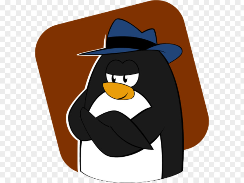 Penguin Tux Racer Fedora Clip Art PNG