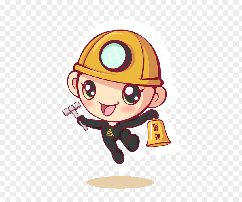 Small Miners Little Alarm Miner Cartoon Drawing PNG
