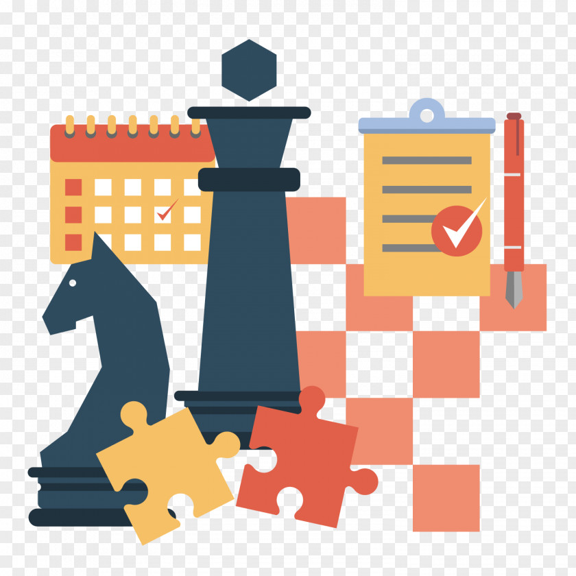 Vector Chess Infographic Business Advertising PNG