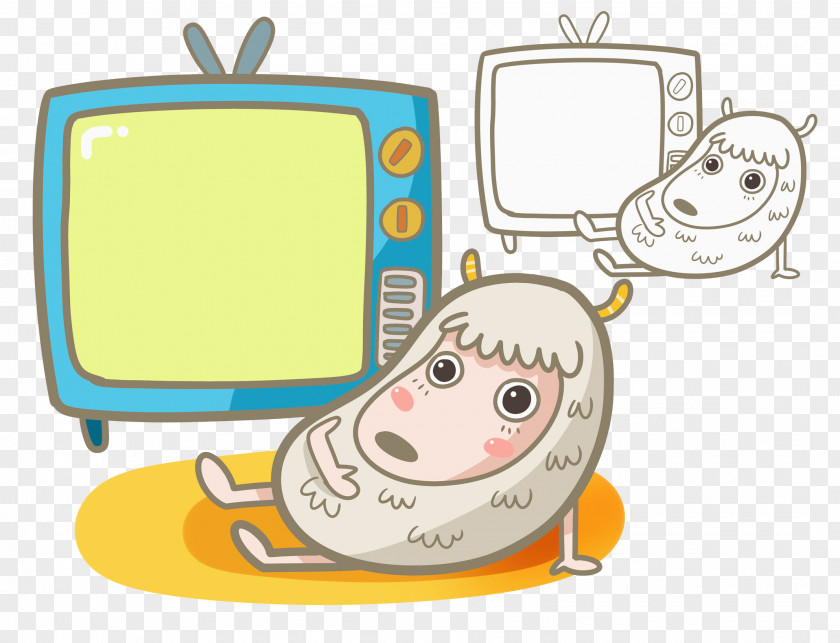 Lovely Sheep Television Illustration PNG