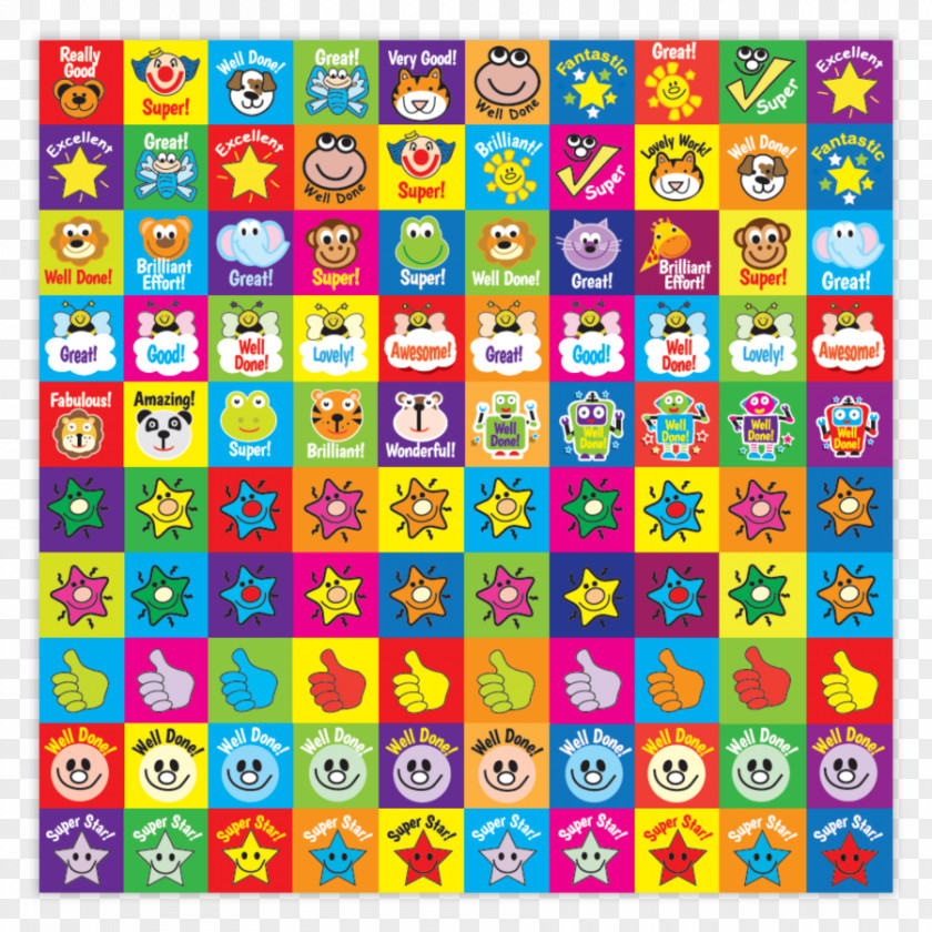 Super Value Discount Volume Paper Smiling Stars Stickers Postage Stamps PNG