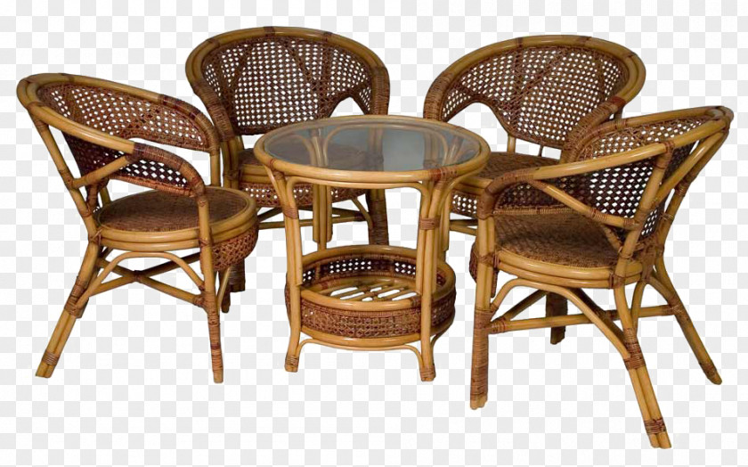 Table Ротанг Garden Furniture Rattan PNG