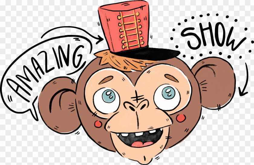 Animal Monkey Poster Illustration PNG