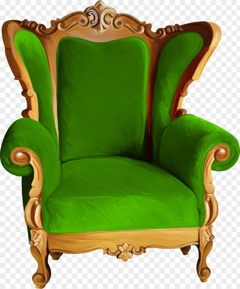 Chair Wing Green Throne Furniture PNG
