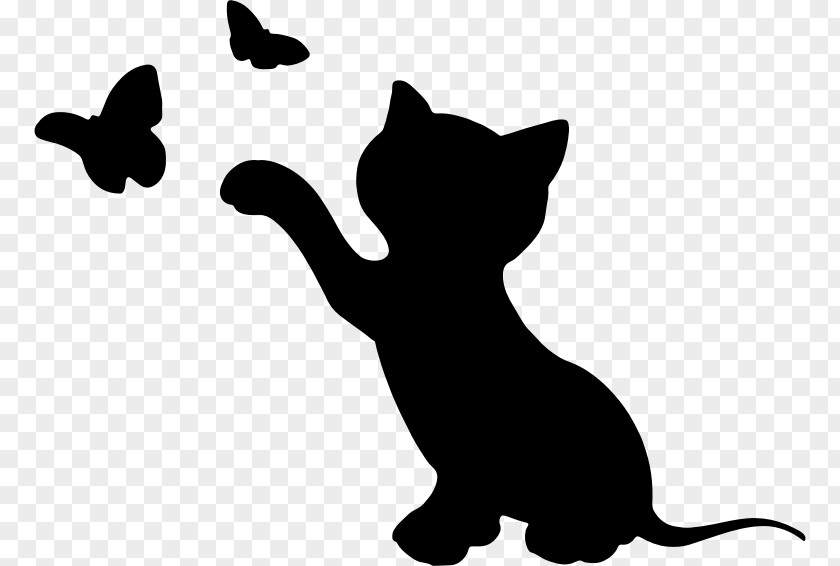 Kitten Vector Cat Silhouette Clip Art PNG