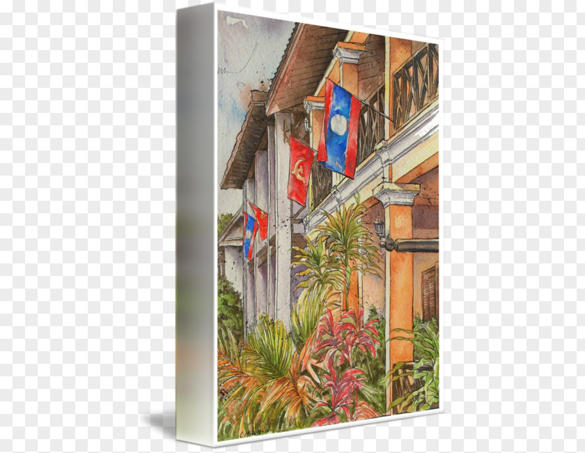 Luang Pa Barng Watercolor Painting Modern Art PNG