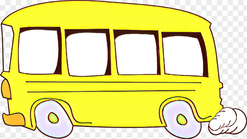 Land Vehicle Transport Yellow Bus PNG