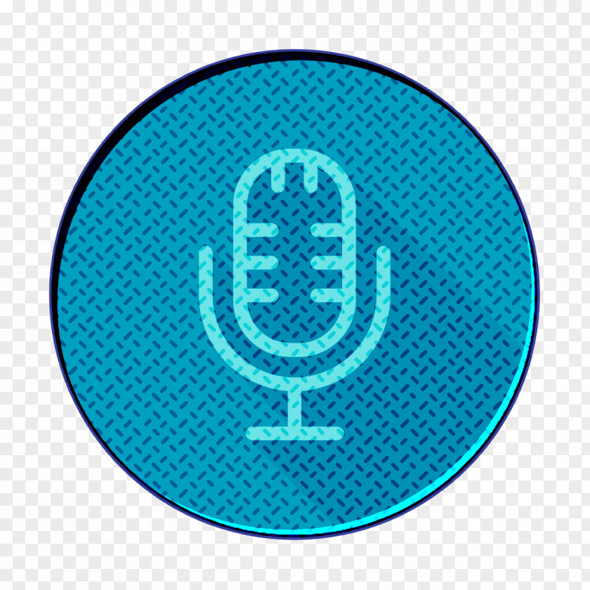 Teal Blue Microphone Icon Online Social Market PNG