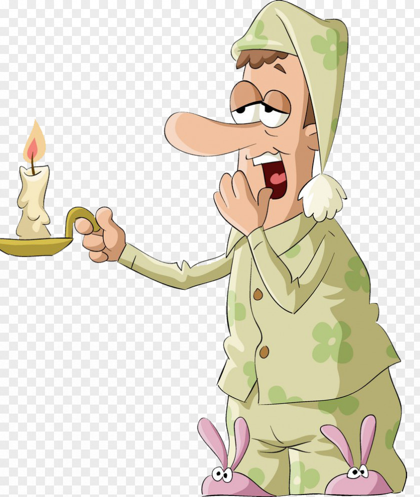 A Cartoon Figure Vector With Candle In Hand Stock Photography Royalty-free Nightwear Clip Art PNG