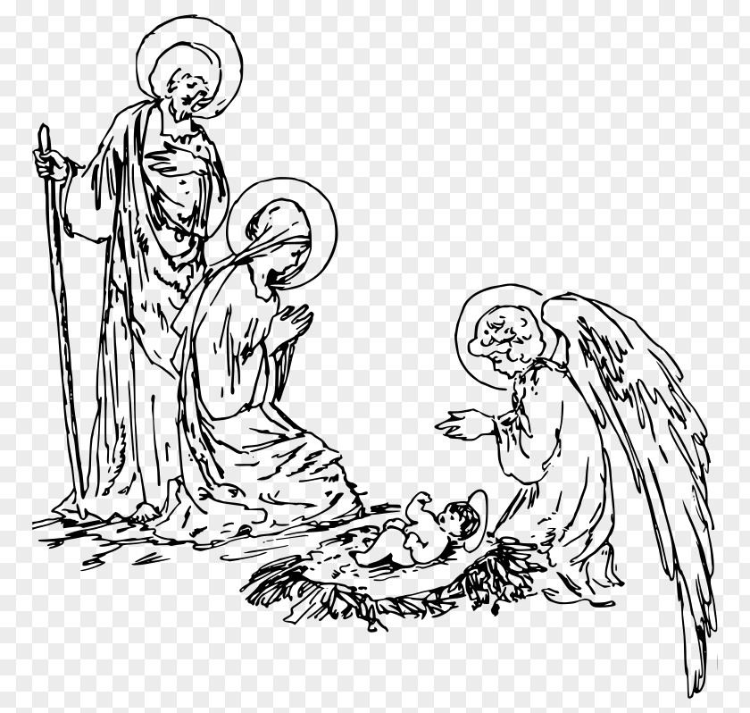 Nativity Scene Of Jesus Clip Art PNG