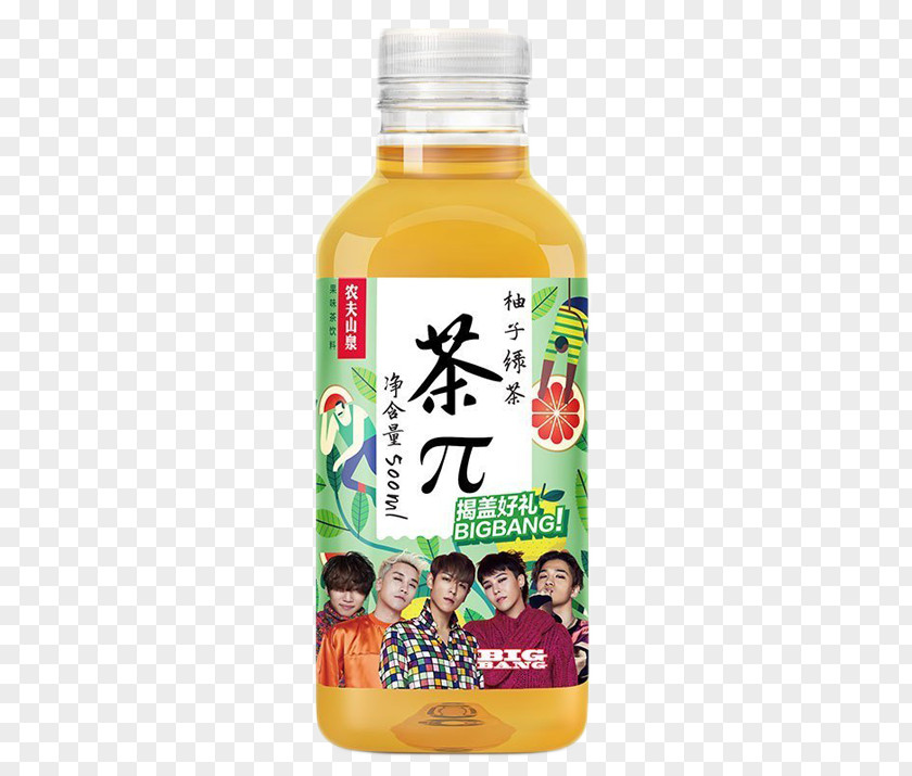 Nongfushangquan Grapefruit Green Tea Wu Iced Oolong BIGBANG PNG