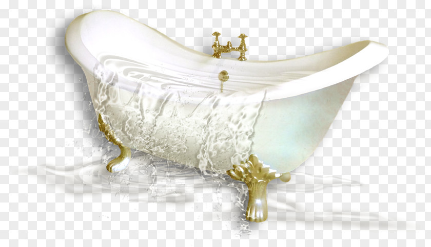 Painted White Bathtub PNG