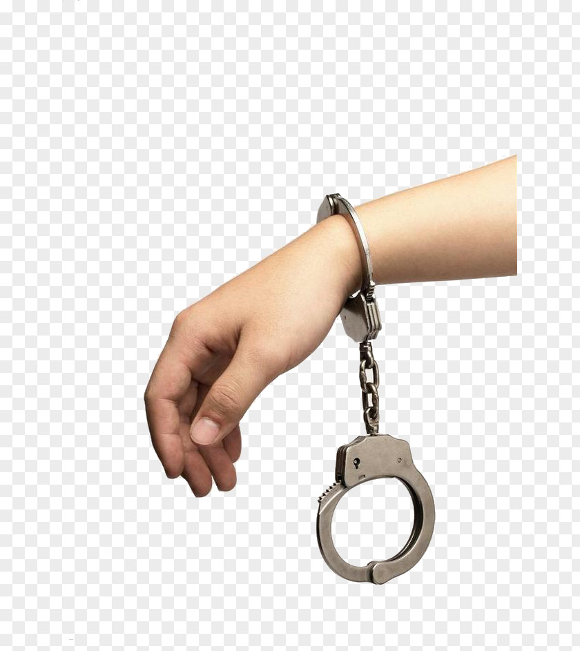 Hand With Handcuffs Crime Arrest Police PNG