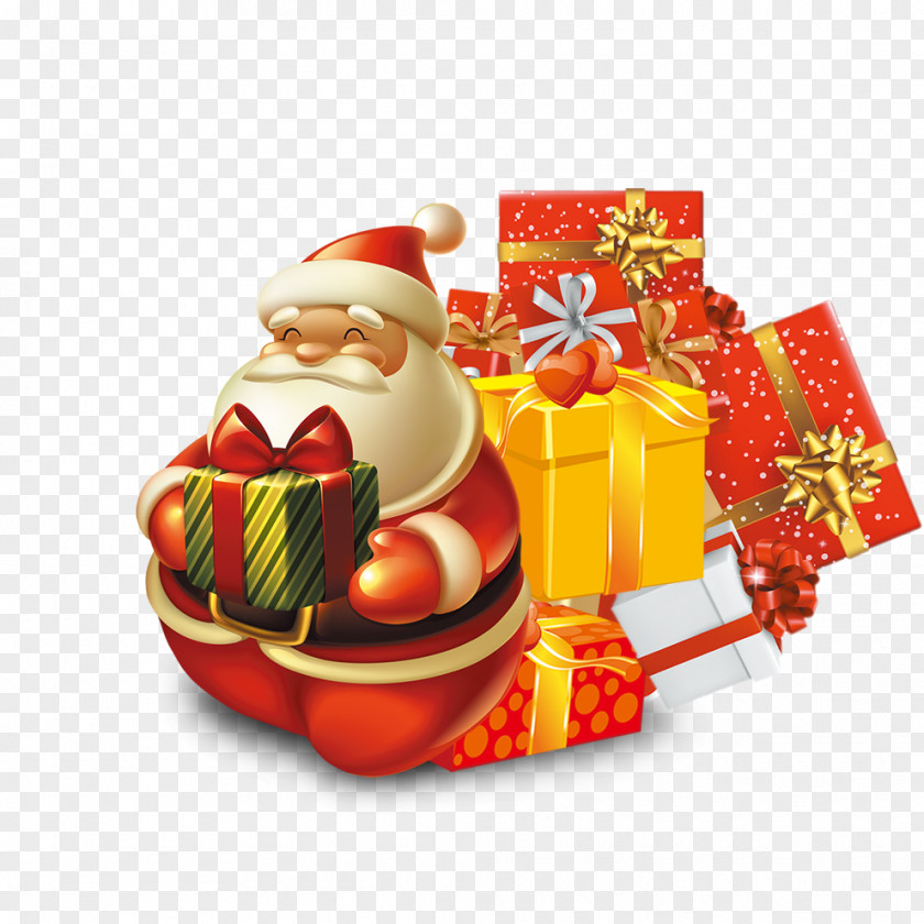 Santa Claus Christmas Gift PNG