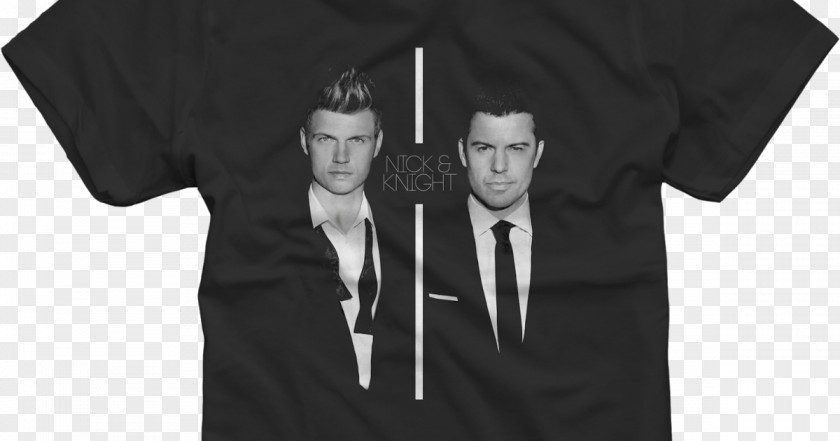 T-shirt Black Sleeve Tuxedo White PNG