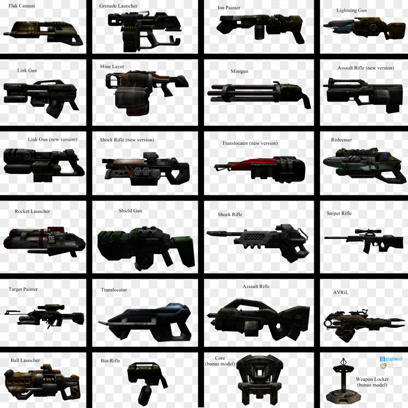 Grenade Launcher Unreal Tournament 2004 Weapon Mod Art PNG