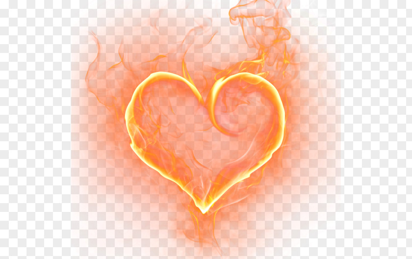 Heart-shaped Hand-painted Fire PNG hand-painted fire clipart PNG