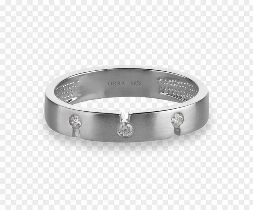 Silver Wedding Ring Diamond PNG