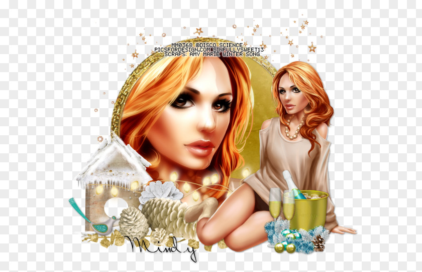 Glowing Halo Hair Coloring Human Color Long Blond PNG