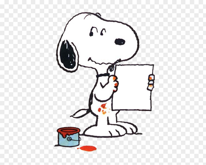 Hand-painted Cartoon Puppy Snoopy Charlie Brown Woodstock Valentine's Day Peanuts PNG