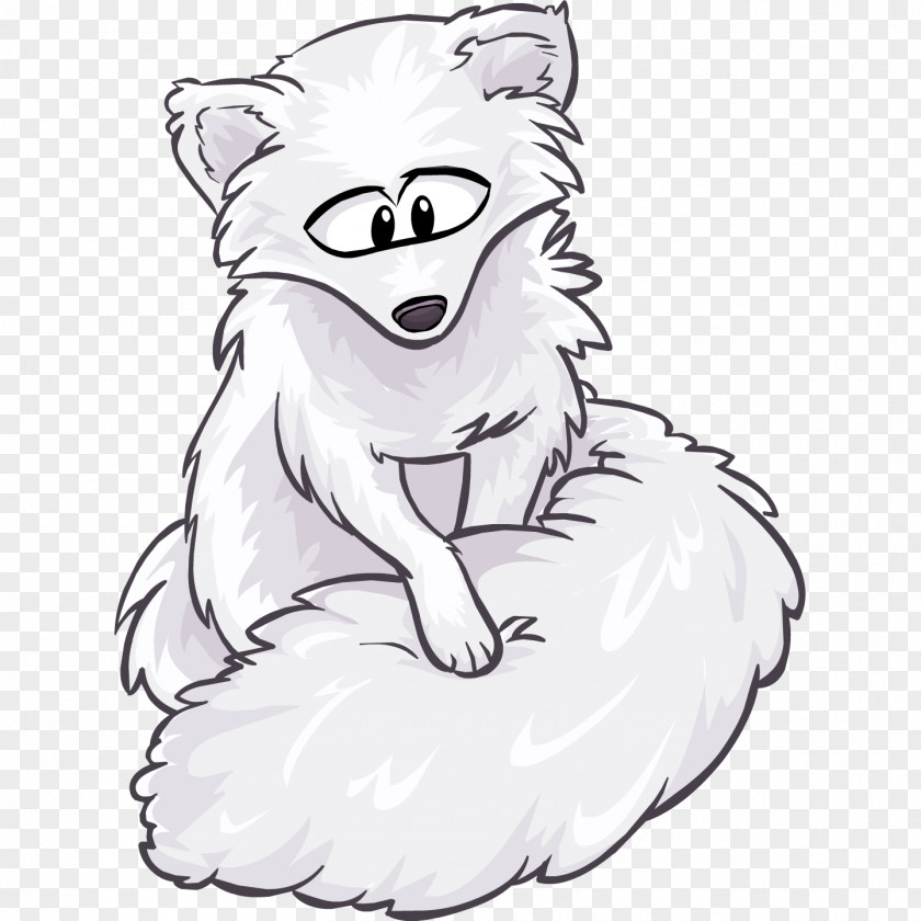 Arctic Fox Club Penguin Silver PNG