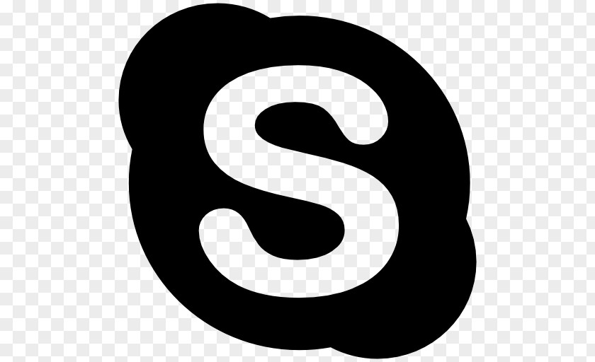 Black White Skype For Business Logo PNG