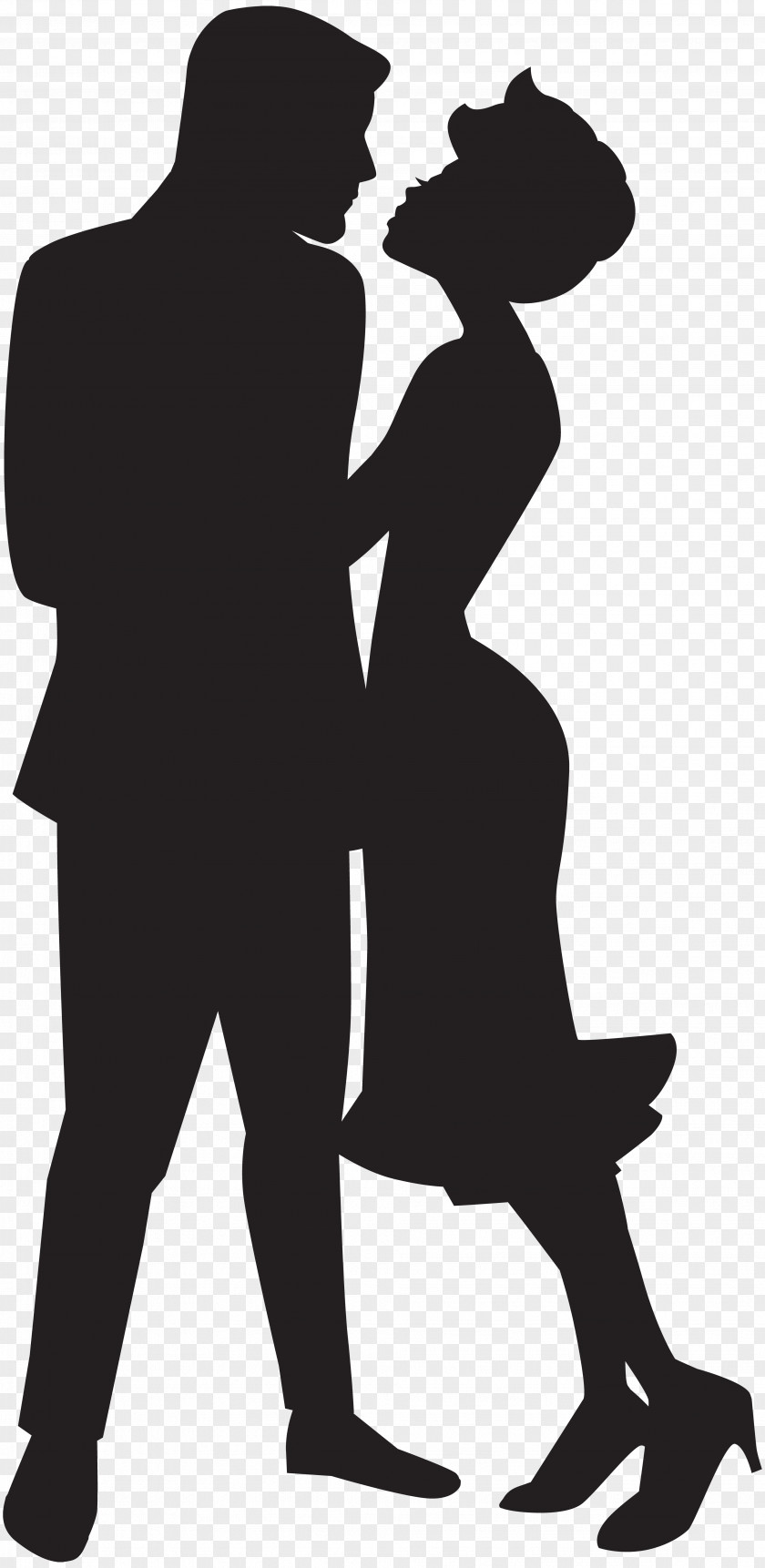 Couple In Love Silhouette Clip Art PNG