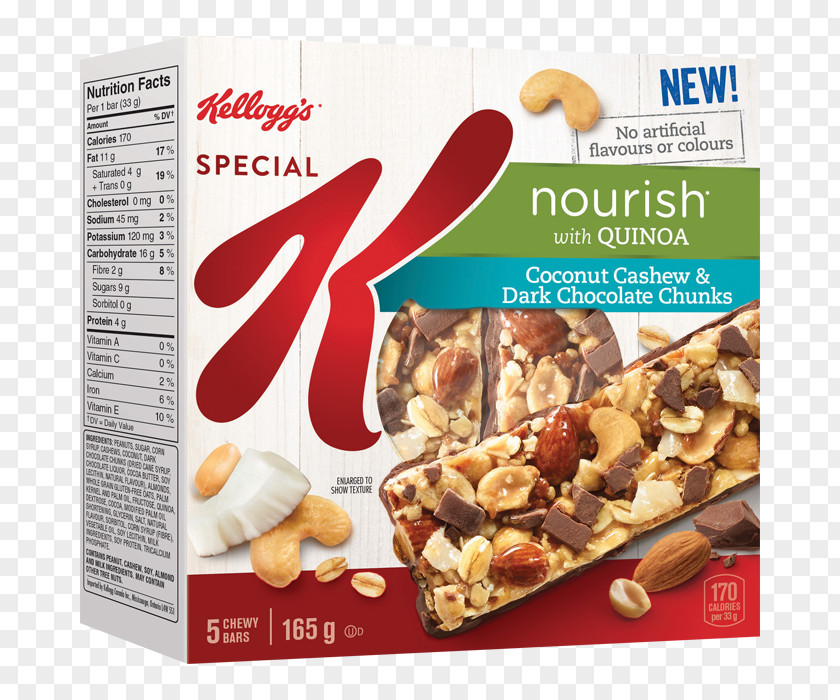 Cashew And Choco Breakfast Cereal Special K Kellogg's Protein Flapjack PNG