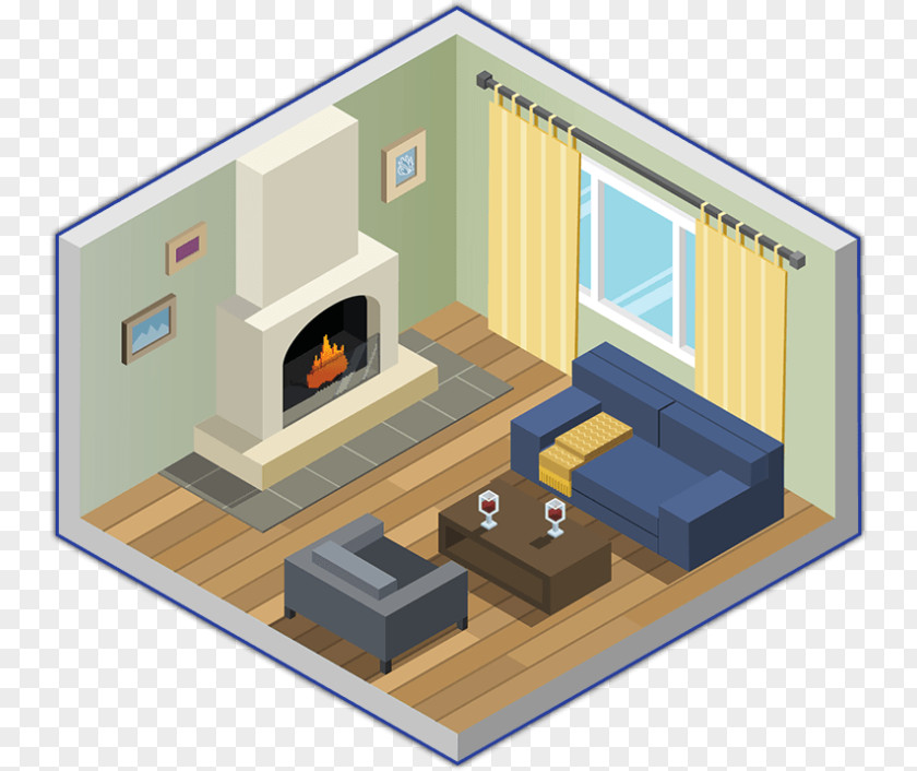 Sitting Room Furniture Living Light Fixture Fireplace PNG