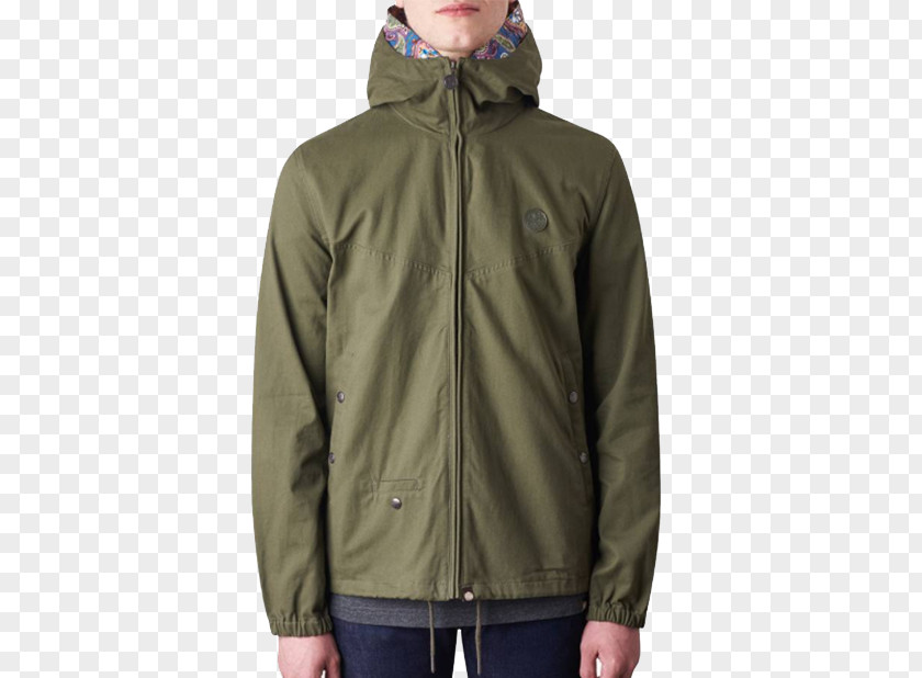 Green Jacket With Hood Hoodie Shirt Clothing PNG